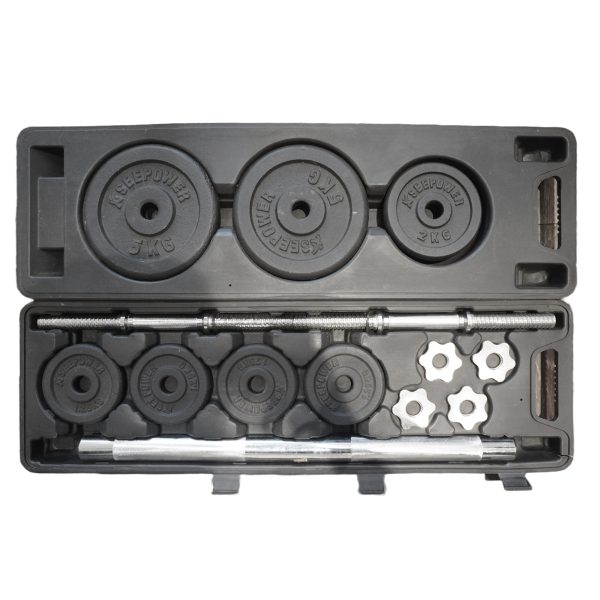 Black Painted Dumbbell Set – 30Kg