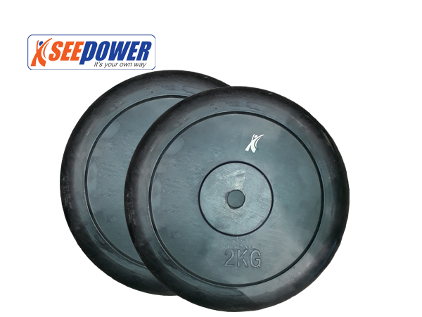 Black Rubber Coated Plate - 2Kg
