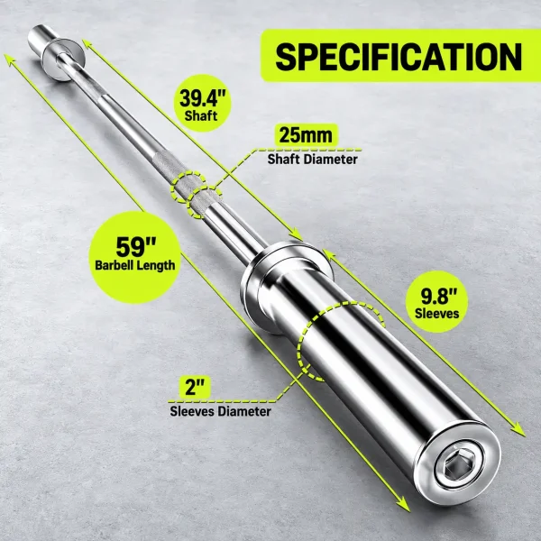 SEEPOWER Olympic Bar 1.5M Dia 25MM - A089